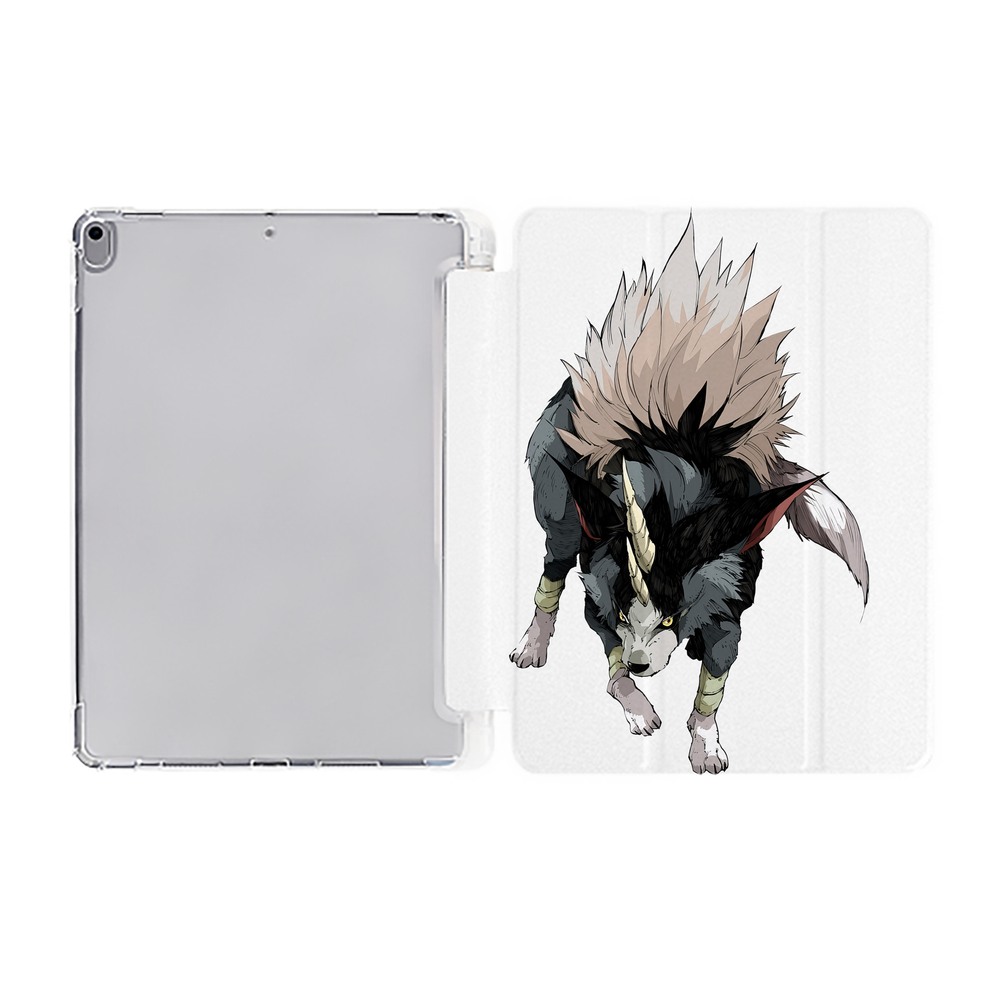 （画像用） 転スラ Regarding Reincarnated to Slime IPad ケース ペン収納付き 三つ折りスタンド PUレザー×シリコン 対応機種9.5/10.5/10.9インチ